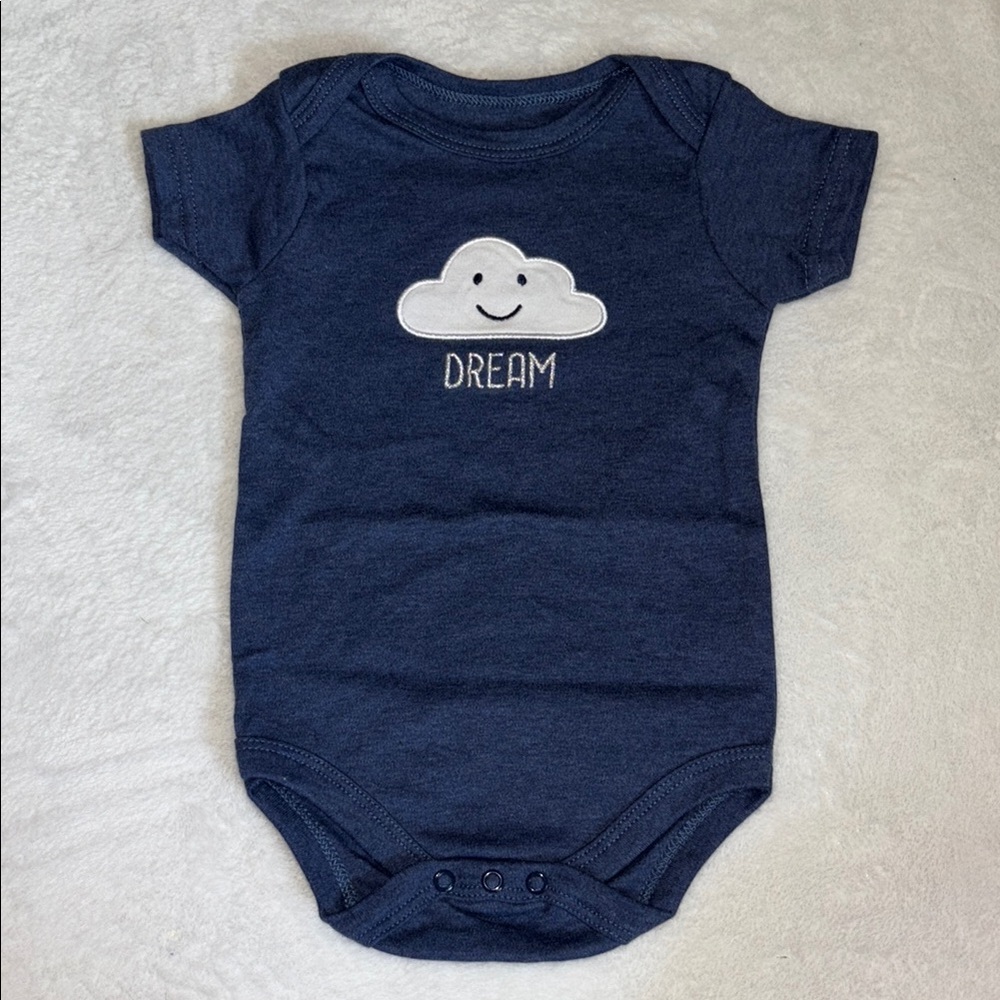 (3 for $10) HB Baby Blue Cloud Dream One Piece bodysuit 100% cotton baby boy